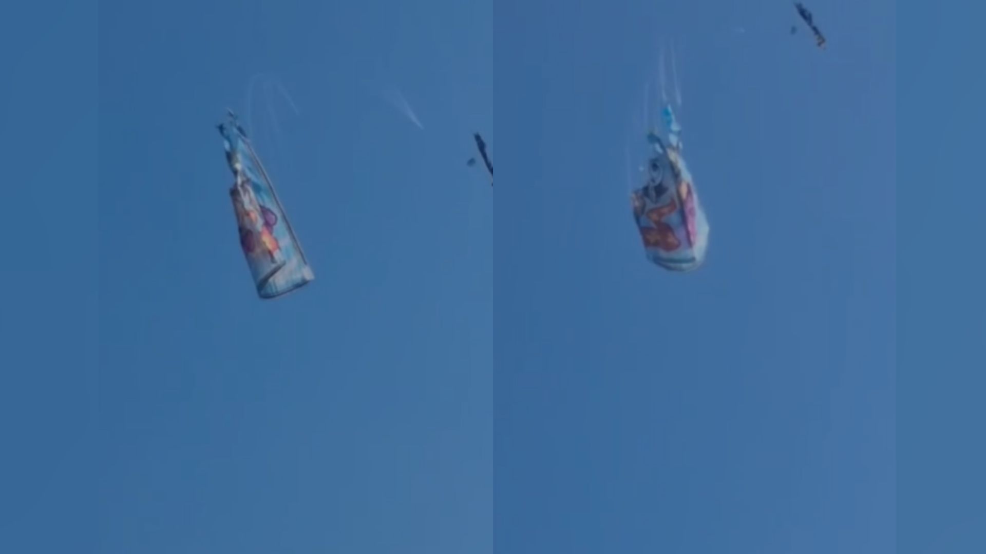 Balão cai no mar de Copacabana e surpreende banhistas britânicos