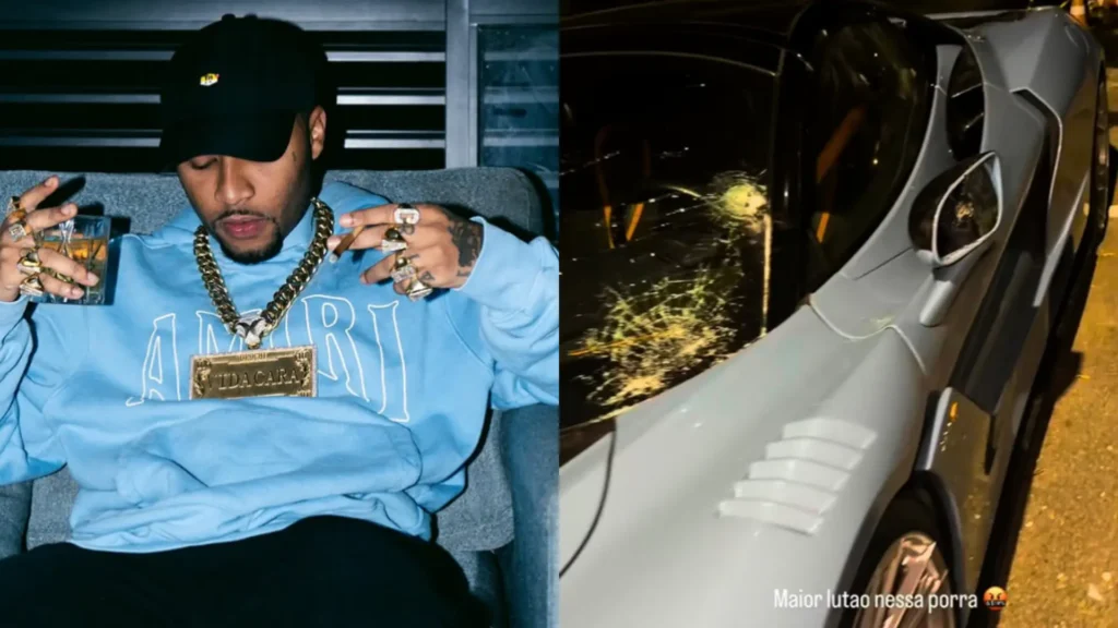 Rapper Orochi diz que teve carros de luxo depredados no RJ