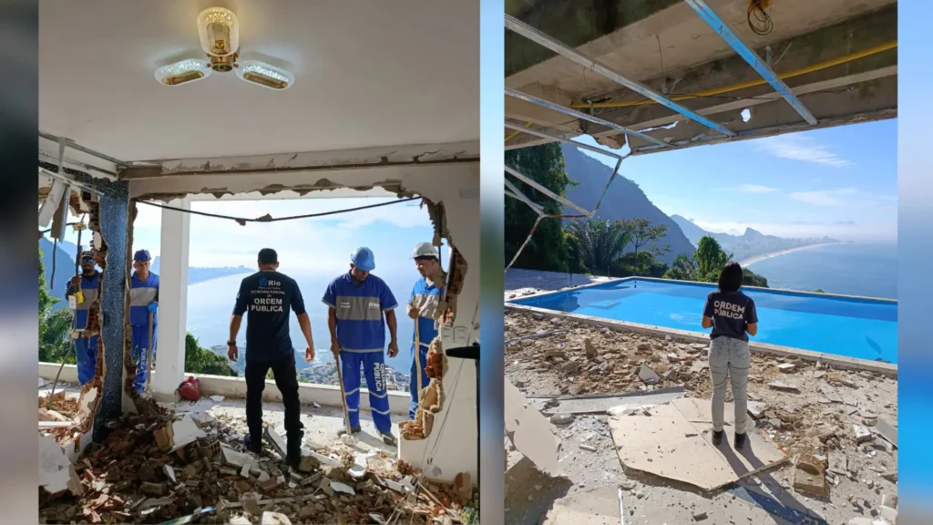 Prefeitura do Rio derruba casa de luxo utilizada por traficantes