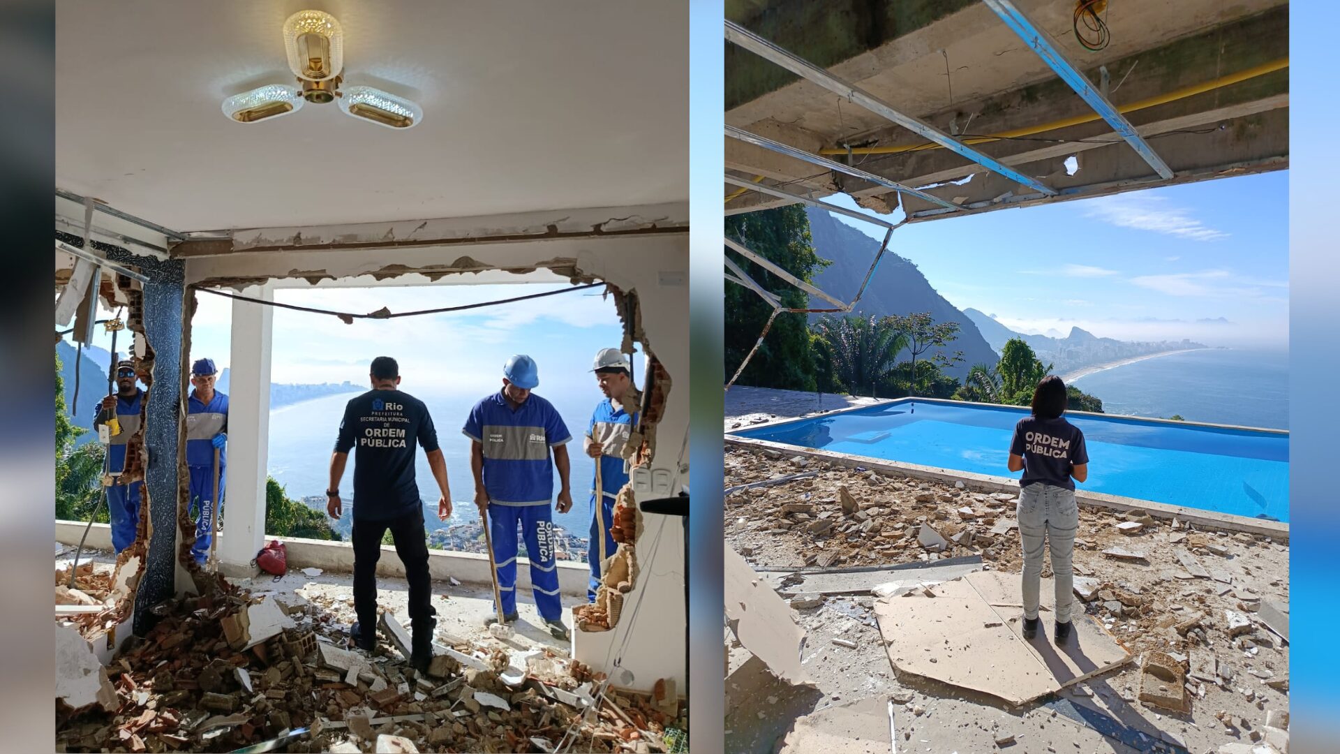 Prefeitura do Rio derruba casa de luxo utilizada por traficantes