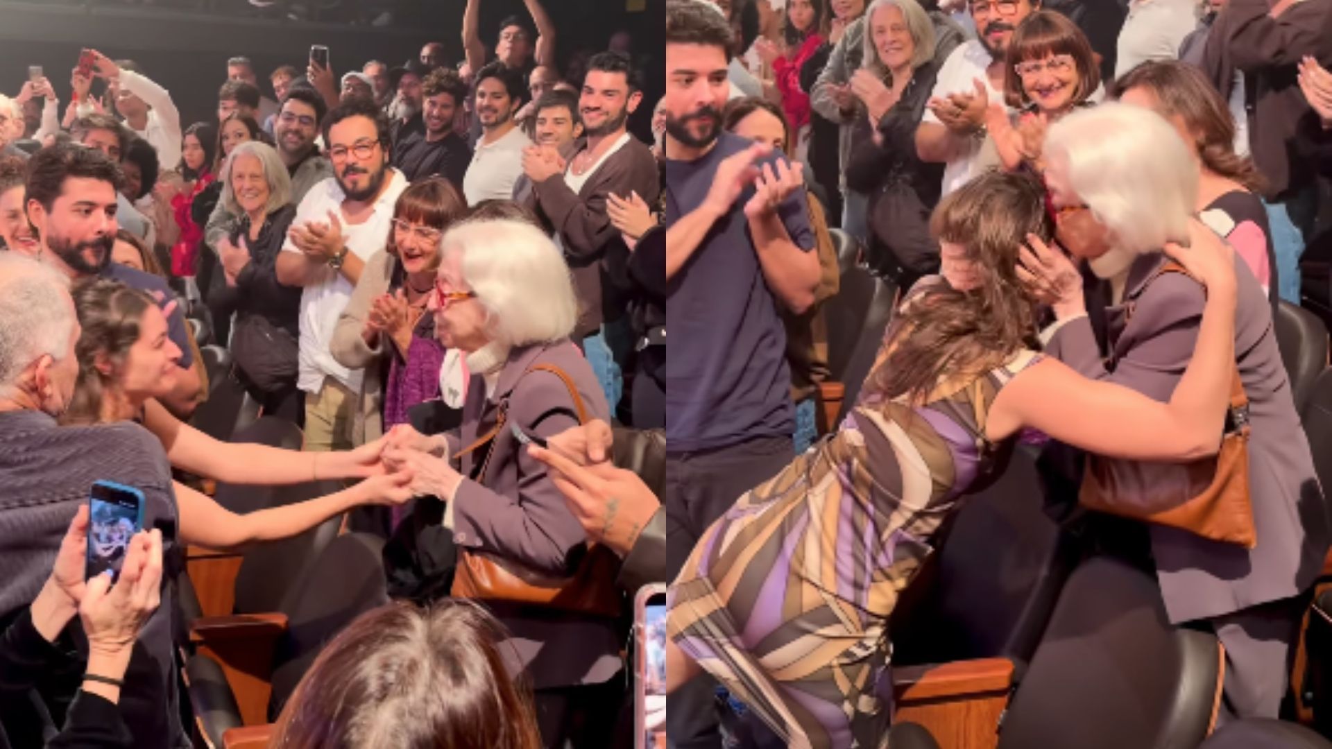 Luisa Arraes emociona Fernanda Montenegro em reencontro emocionante