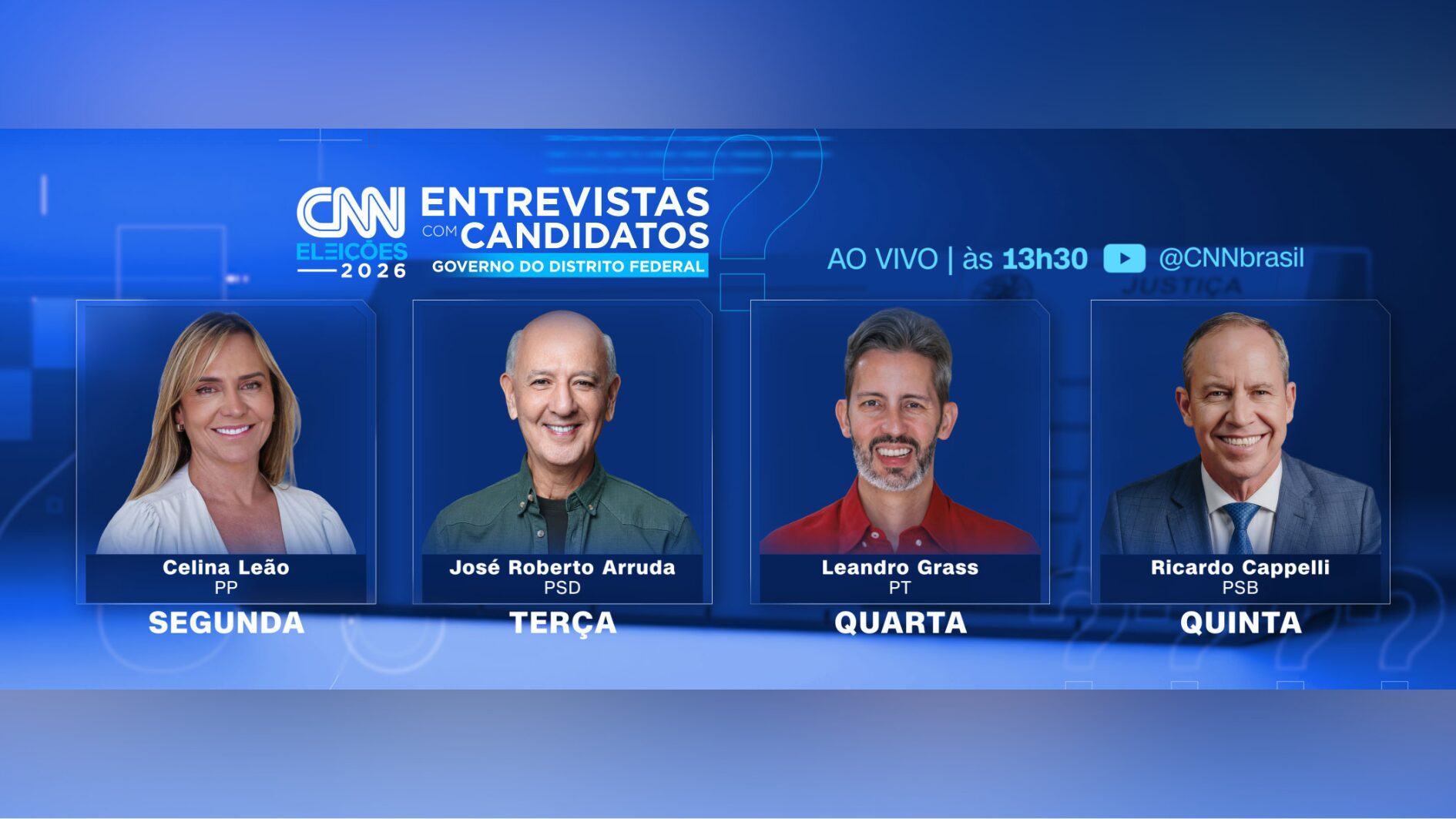 CNN Brasil começa série de sabatinas com candidatos do DF