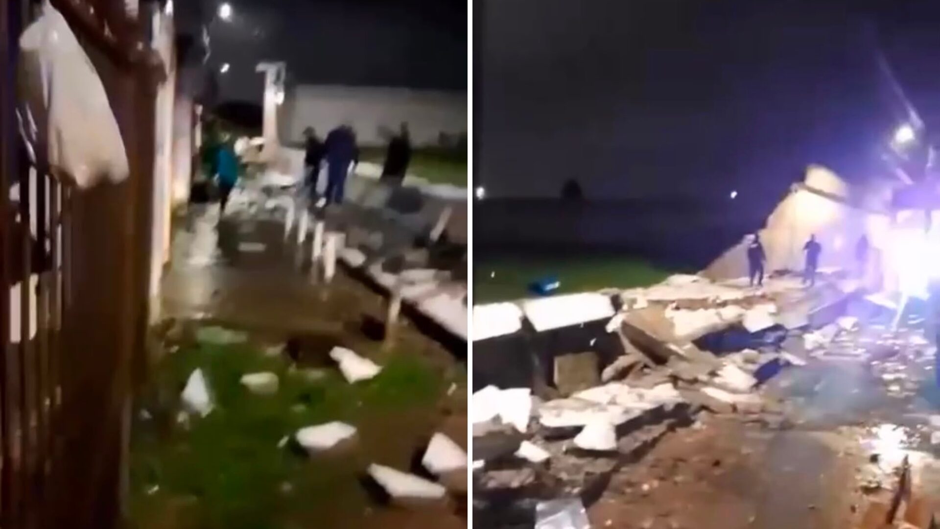 Vídeo: parte do muro de presídio desaba por ventos fortes no RS