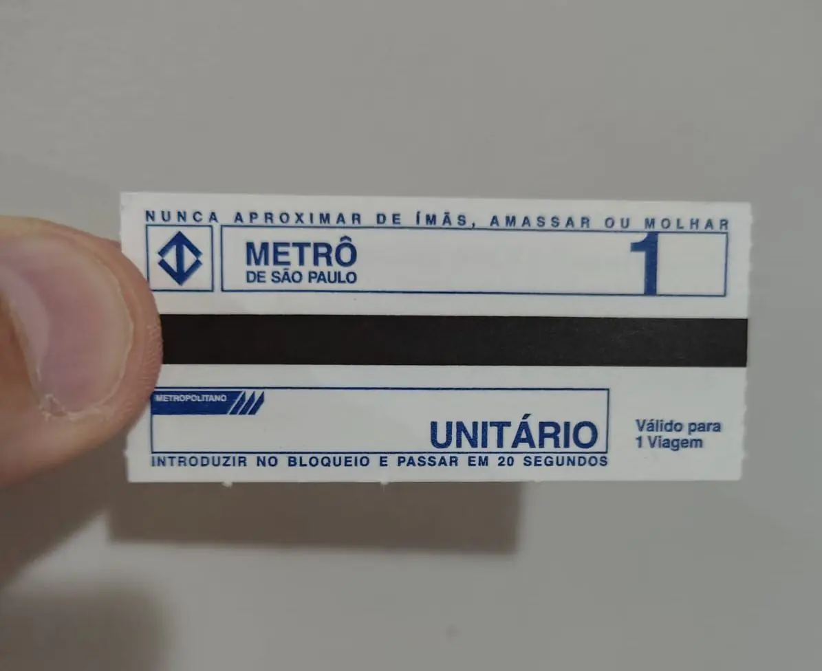 Bilhetes magnéticos tipo Edmonson não serão mais aceitos no Metrô