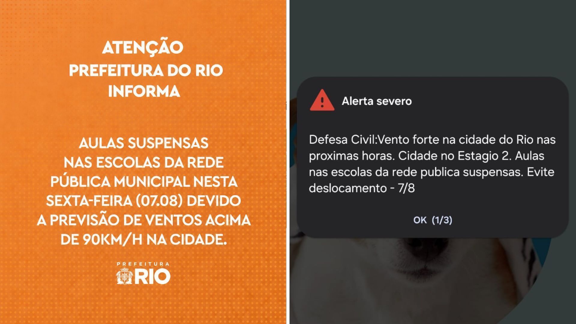 Rio registra ventos de mais de 50 km/h; confira a previsão do tempo