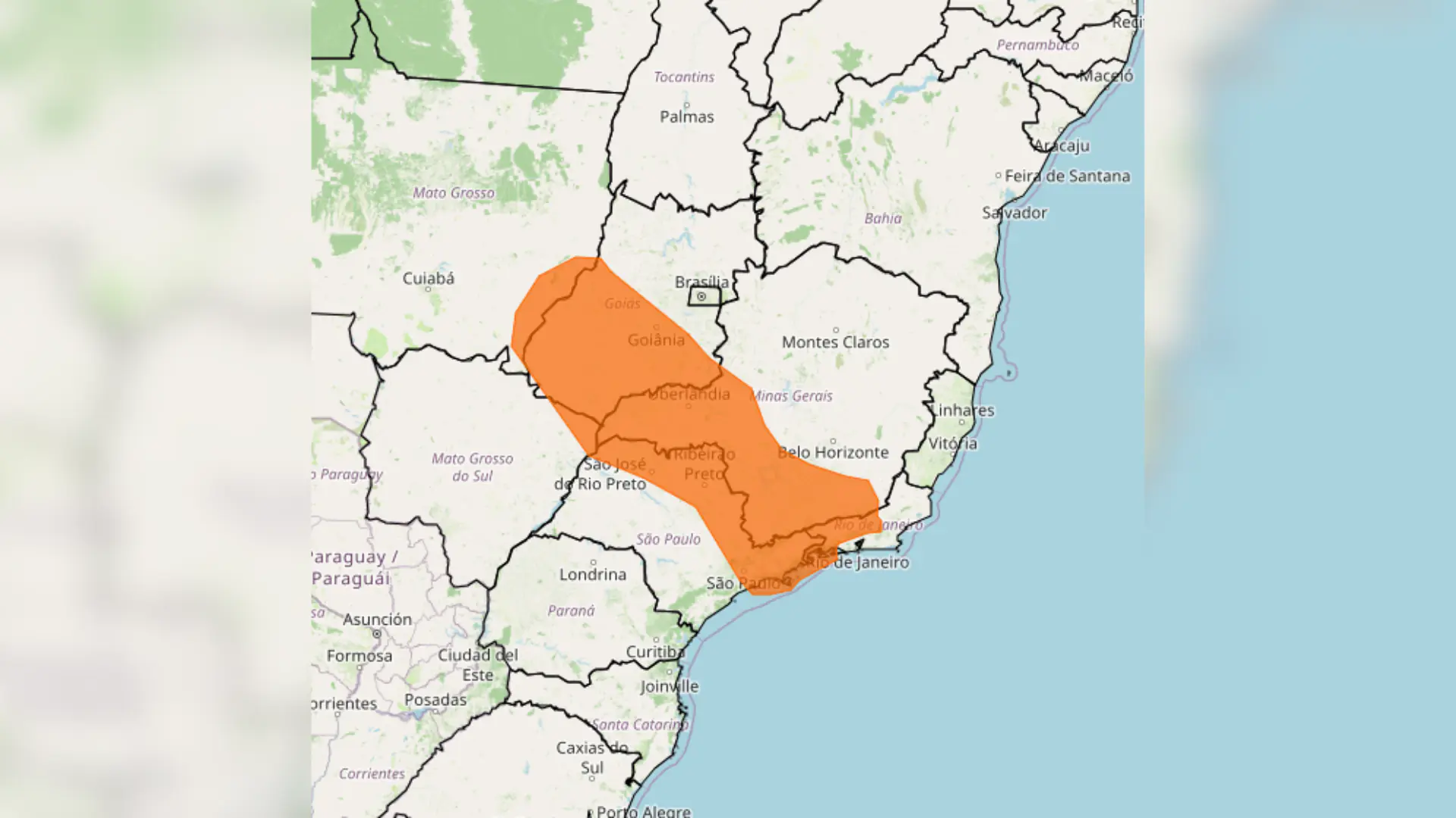 Inmet emite alerta laranja de tempestade para o Sudeste hoje